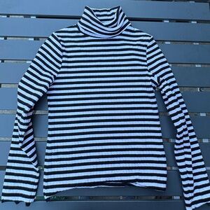 M&S Girls long sleeve striped turtleneck top